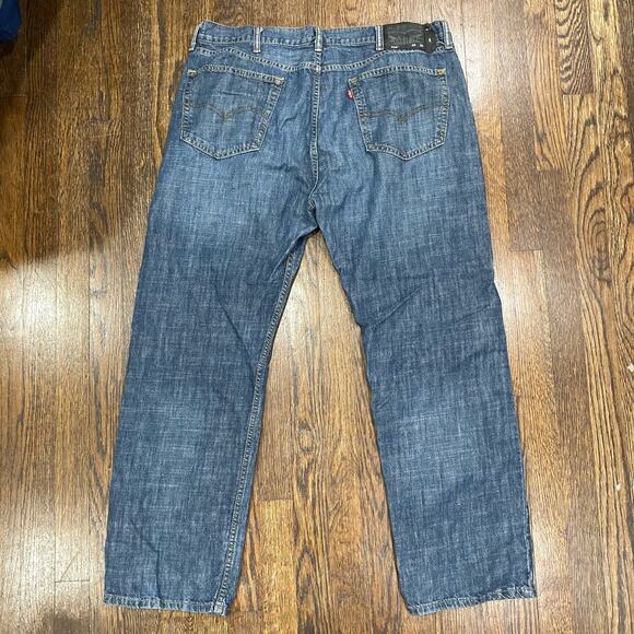 LEVI’s 505 Jeans 38 x 30 Black Tag Straight Leg Lightly Distressed Cotton Denim - Picture 2 of 8